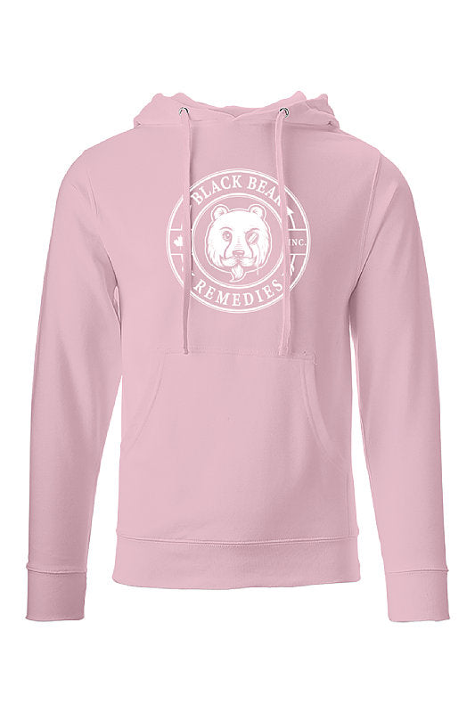 Light Pink Midweight Hoodie (white logo)