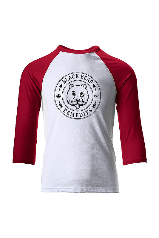White/Red baseball tee