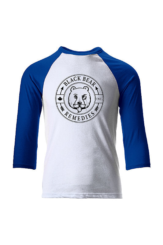 White/True Royal baseball tee