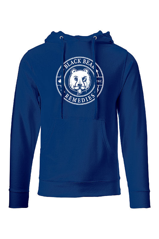 Royal Midweight Hoodie (white logo)