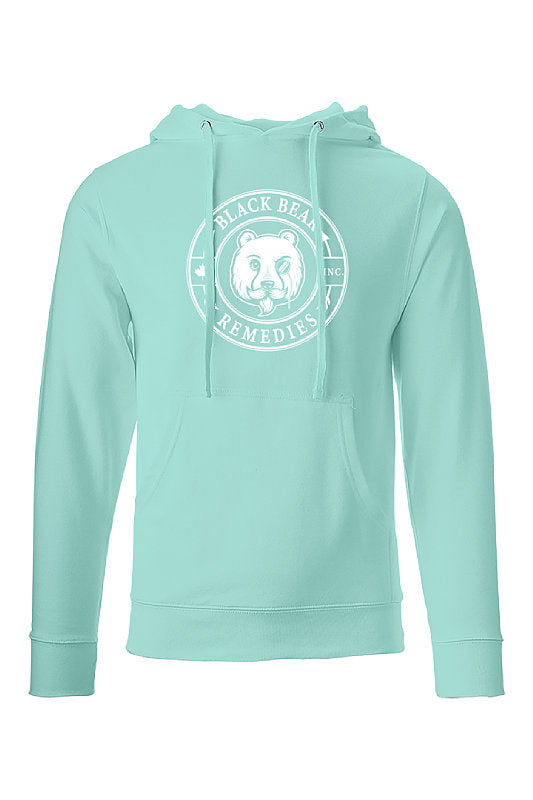 Mint Midweight Hoodie (white logo)