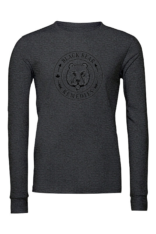 Dark Grey HeatherLong Sleeve (black logo)