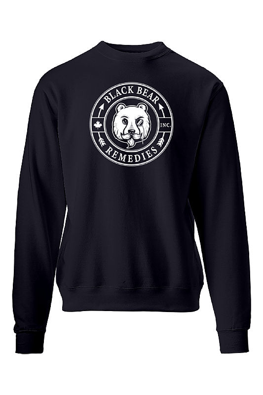 Classic Navy Midweight Crewneck (white logo)