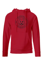 Load image into Gallery viewer, Red Midweight Hoodie (black logo)
