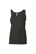 Load image into Gallery viewer, Charcoal Black Triblend Unisex Jersey Tank (black logo)
