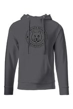 Load image into Gallery viewer, Charcoal Midweight Hoodie (black logo)
