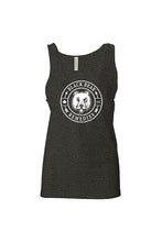 Load image into Gallery viewer, Charcoal Black Triblend Unisex Jersey Tank (white logo)
