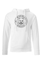 Load image into Gallery viewer, White Midweight Hoodie (black logo)
