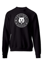 Load image into Gallery viewer, Black Midweight Crewneck (white logo)
