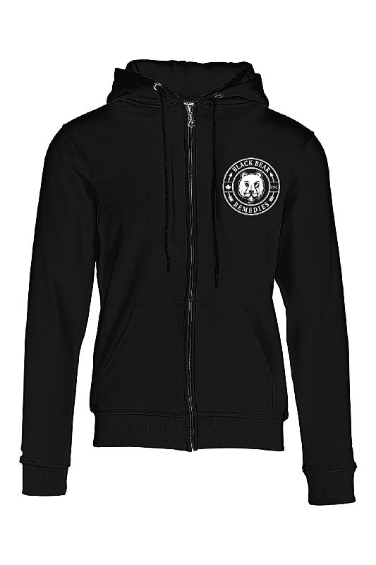 Black Midweight Full Zip-Up