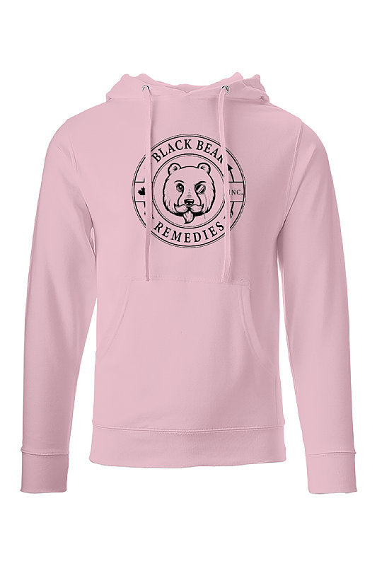 Light Pink Midweight Hoodie (black logo)