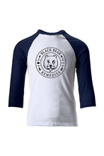 Load image into Gallery viewer, White/Navy baseball tee
