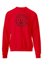Load image into Gallery viewer, Red Midweight Crewneck (black logo) 
