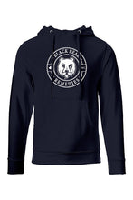 Load image into Gallery viewer, Classic Navy Midweight Hoodie (white logo)
