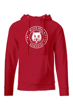 Load image into Gallery viewer, Red Midweight Hoodie (white logo)
