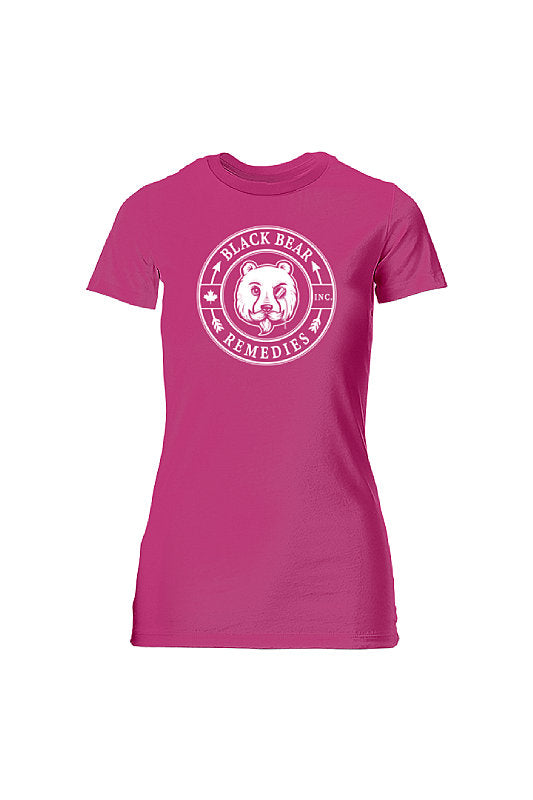 Berry Ladies Slim Fit Tee (white logo)